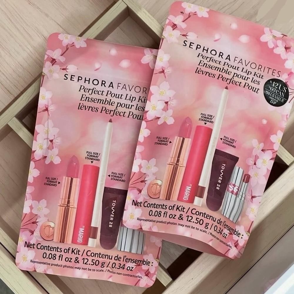 Sephora Lip Favorites set. Makeup by Mario, tower 28, Charlotte Tilbury